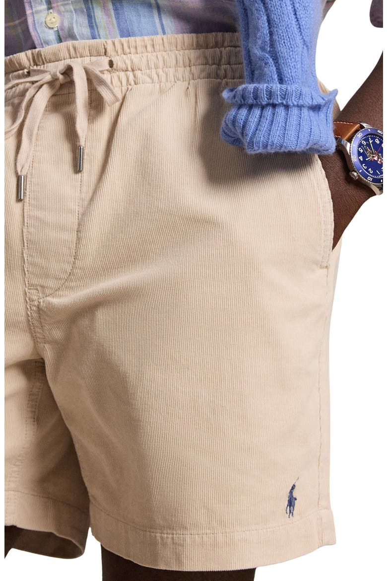 Prepster 6-Inch Corduroy Drawstring Shorts, Alternate, color, KHAKI STONE