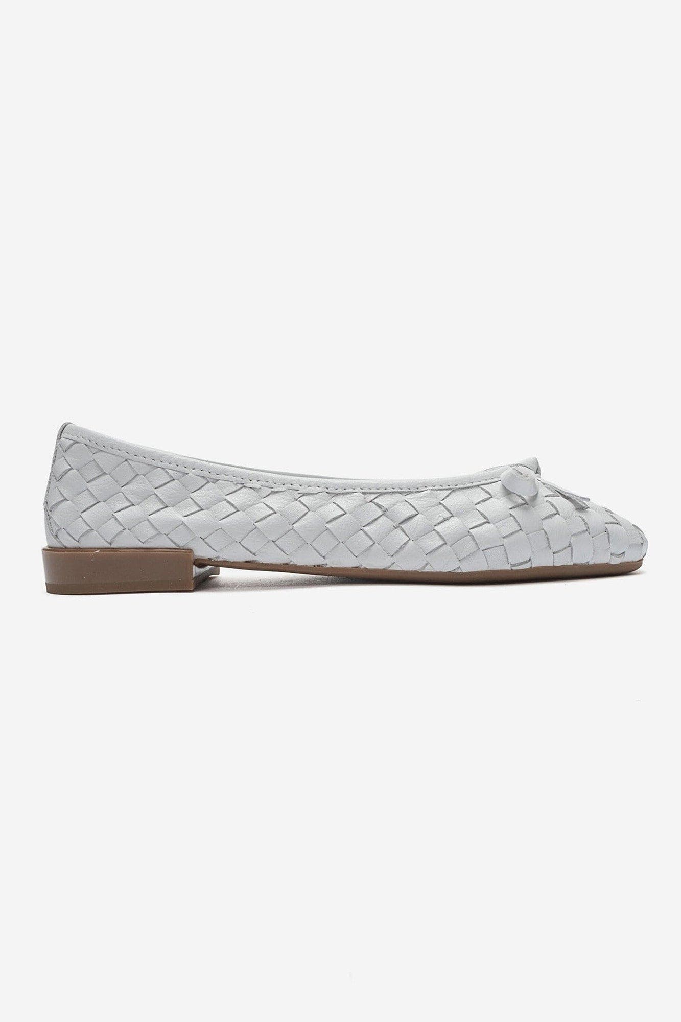 Garen Leather Ballet Flat, Alternate, color, White