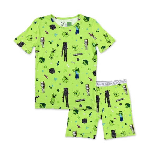 Minecraft Mob Squad Kids 2-Piece Short Sleeve & Shorts Pajama Set (Toddler, Little Kid & Big Kid)