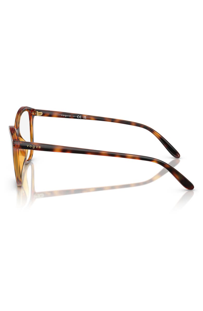VOGUE 54mm Irregular Optical Glasses, Alternate, color, Dark Havana