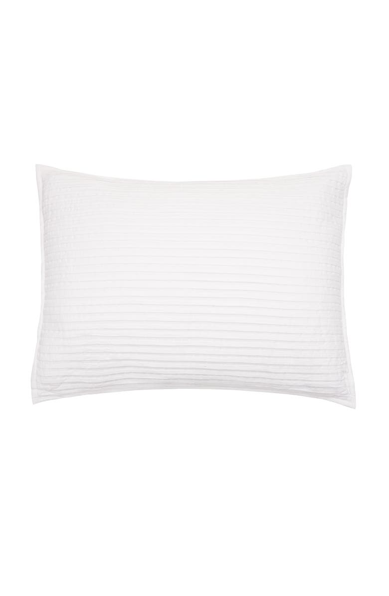 ELISABETH YORK 20" x 26" Tess Dove Cotton Standard Sham - Machine Washable, Main, color, White