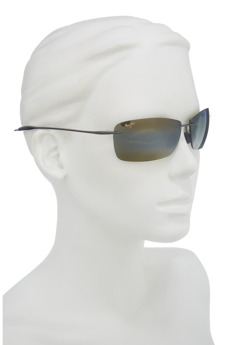Lighthouse 65mm Polarized Rectangle Sunglasses, Alternate, color, GREY