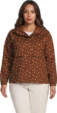 Lands' End Plus Size Print Squall Packable Rain Jacket