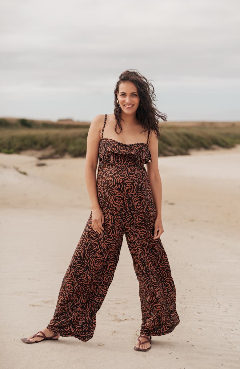 Cache Coeur Maternity and Nursing Jumpsuit Irma, Alternate, color, Brown