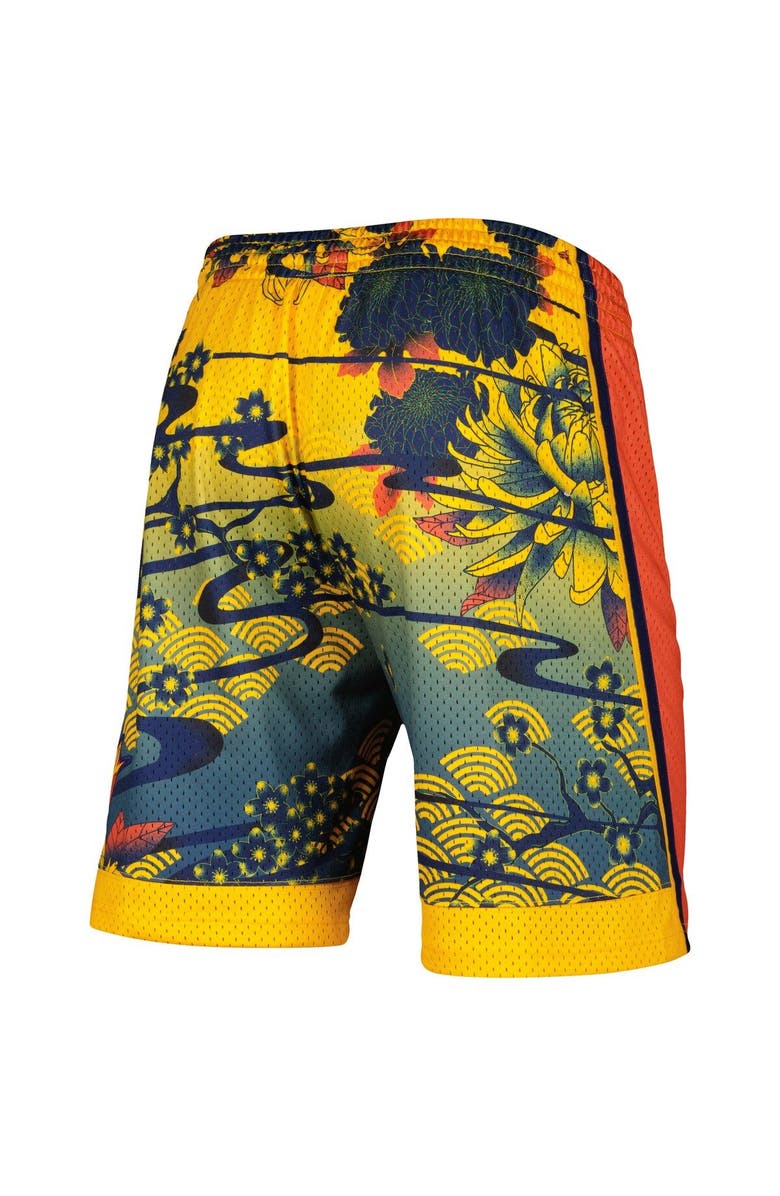 Mitchell & Ness Men's Mitchell & Ness Gold Golden State Warriors Lunar New Year Swingman Shorts, Alternate, color, 