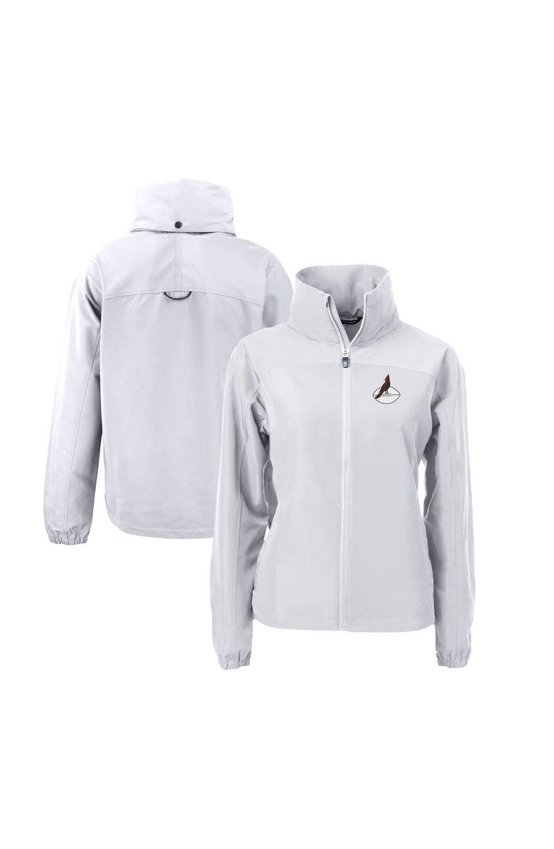 Cutter & Buck Women's Cutter & Buck Gray Arizona Cardinals Charter Eco Recycled Full-Zip Jacket, Main, color,