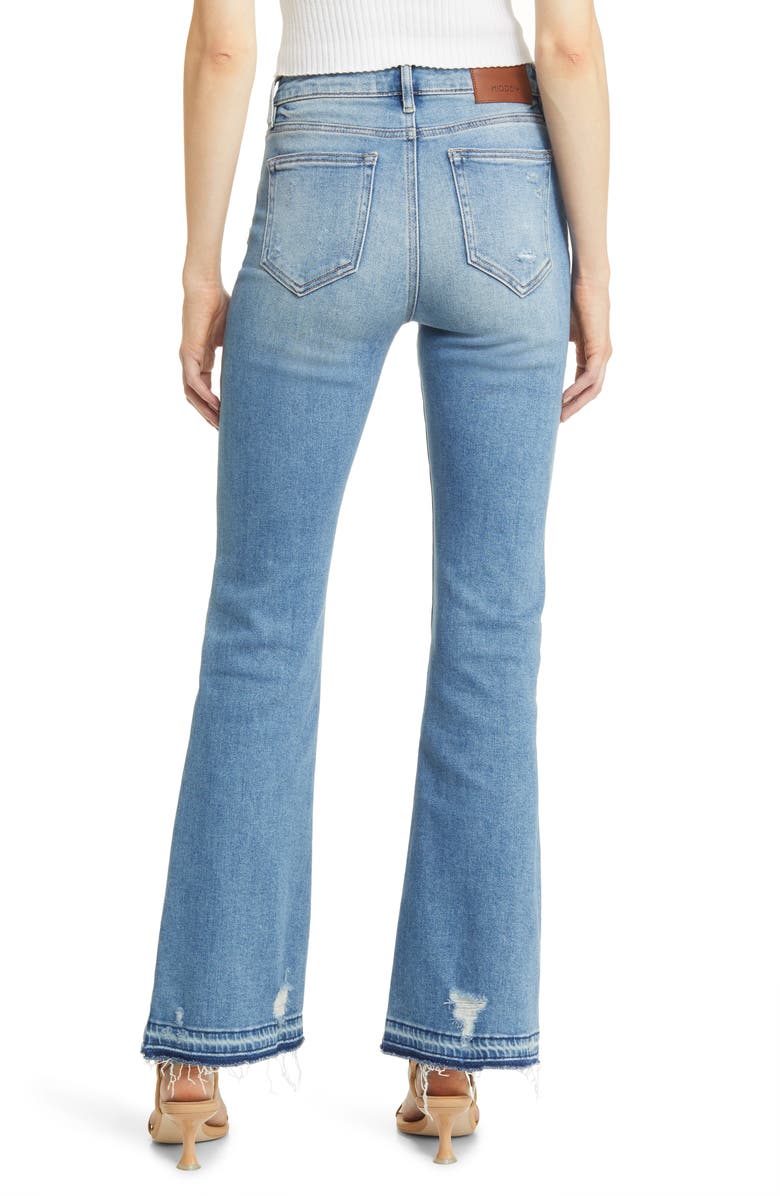 HIDDEN JEANS Release Hem Mid Rise Flare Jeans, Alternate, color,