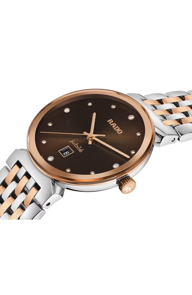 RADO Florence Diamond Bracelet Watch, 30mm, Alternate, color, 