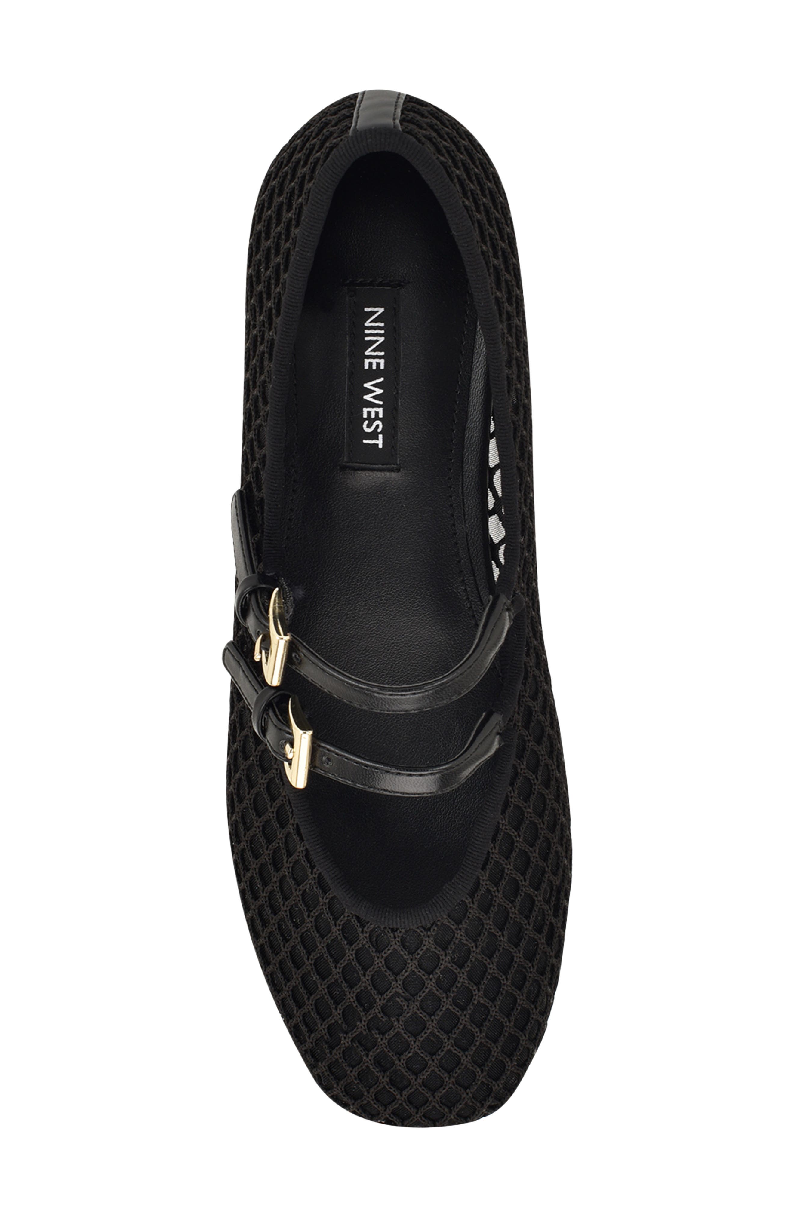Nine West Keira Mary Jane Flat, Alternate, color, Black