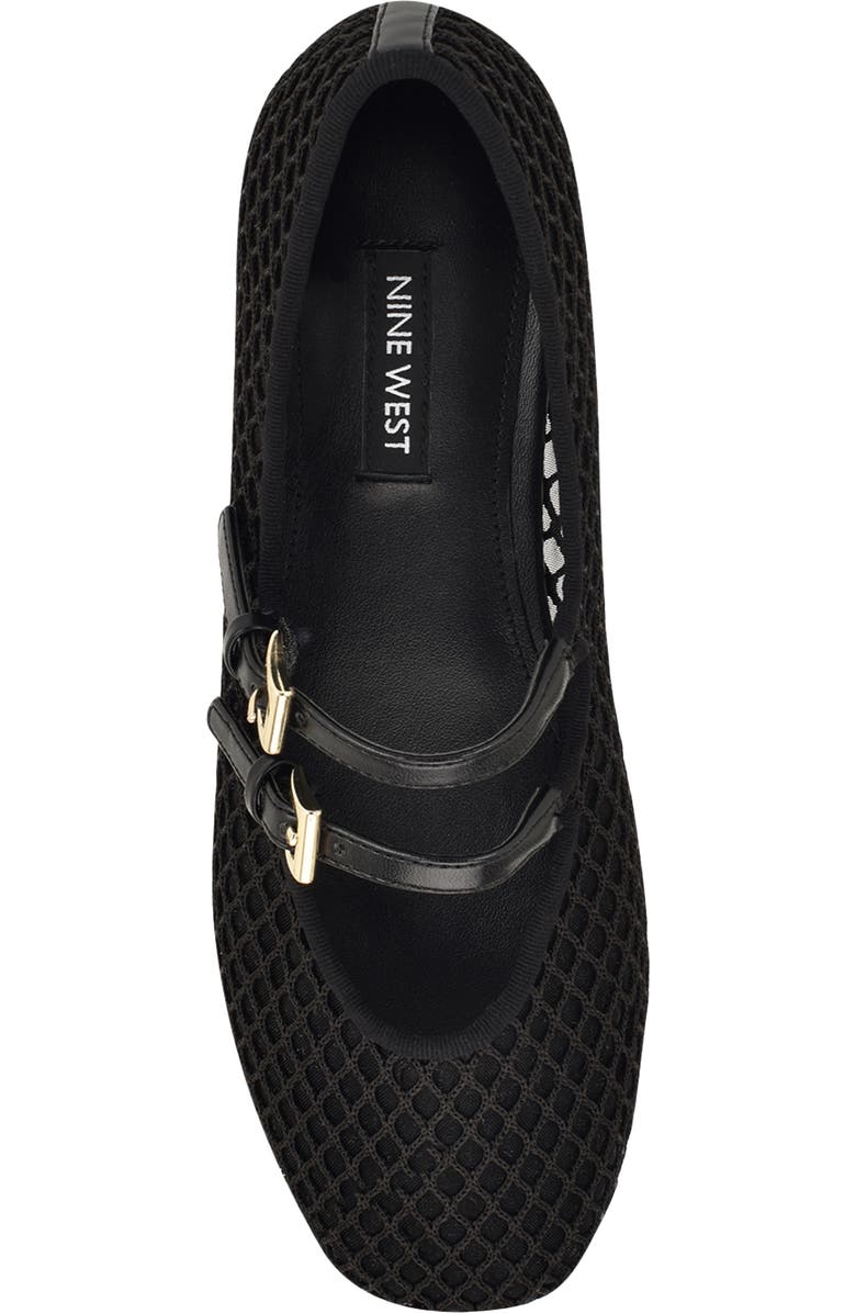 Nine West Keira Mary Jane Flat, Alternate, color, Black