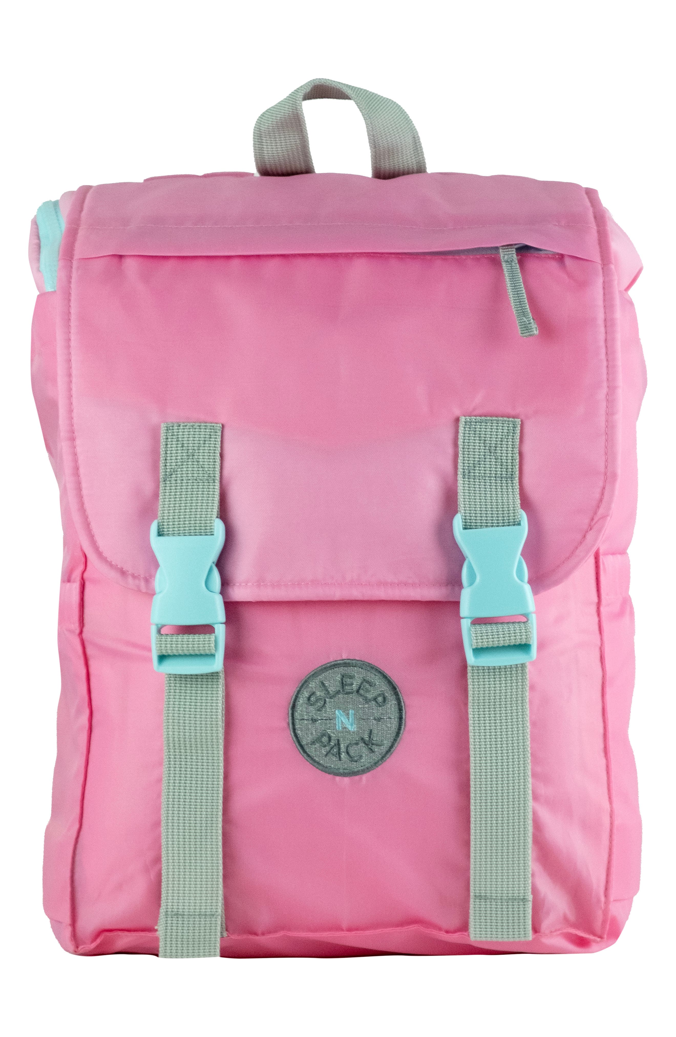 Kids' Sleep-n-Pack Glow in the Dark Sleeping Bag Backpack, Main, color, COSMOS PINK