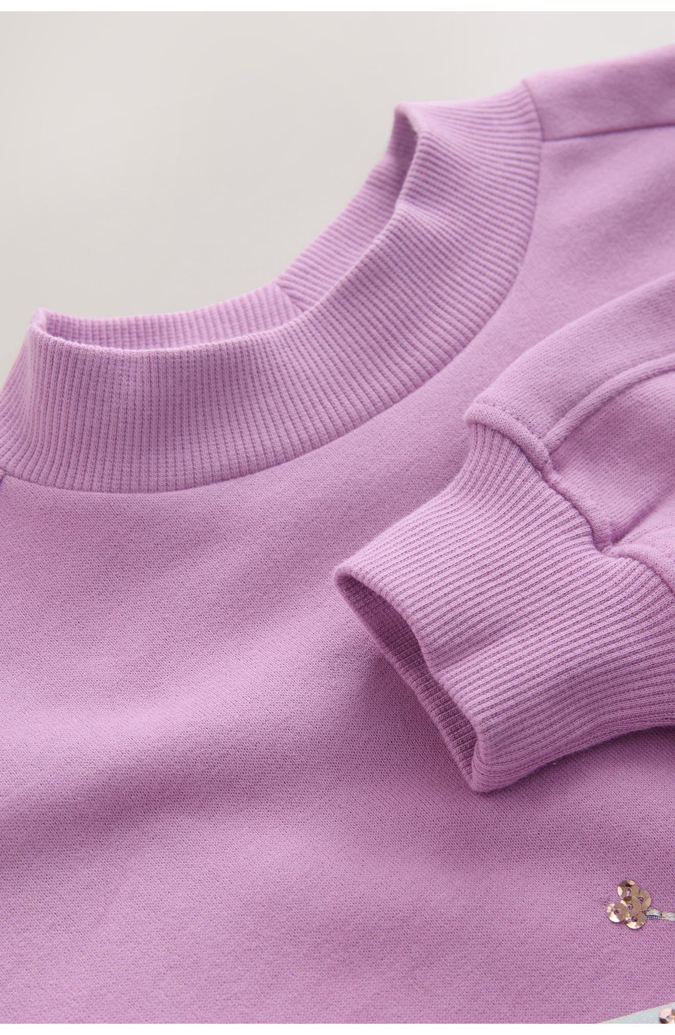 NEXT Kids' Sequin Embellished Butterfly Cotton Blend Sweatshirt — фото 4