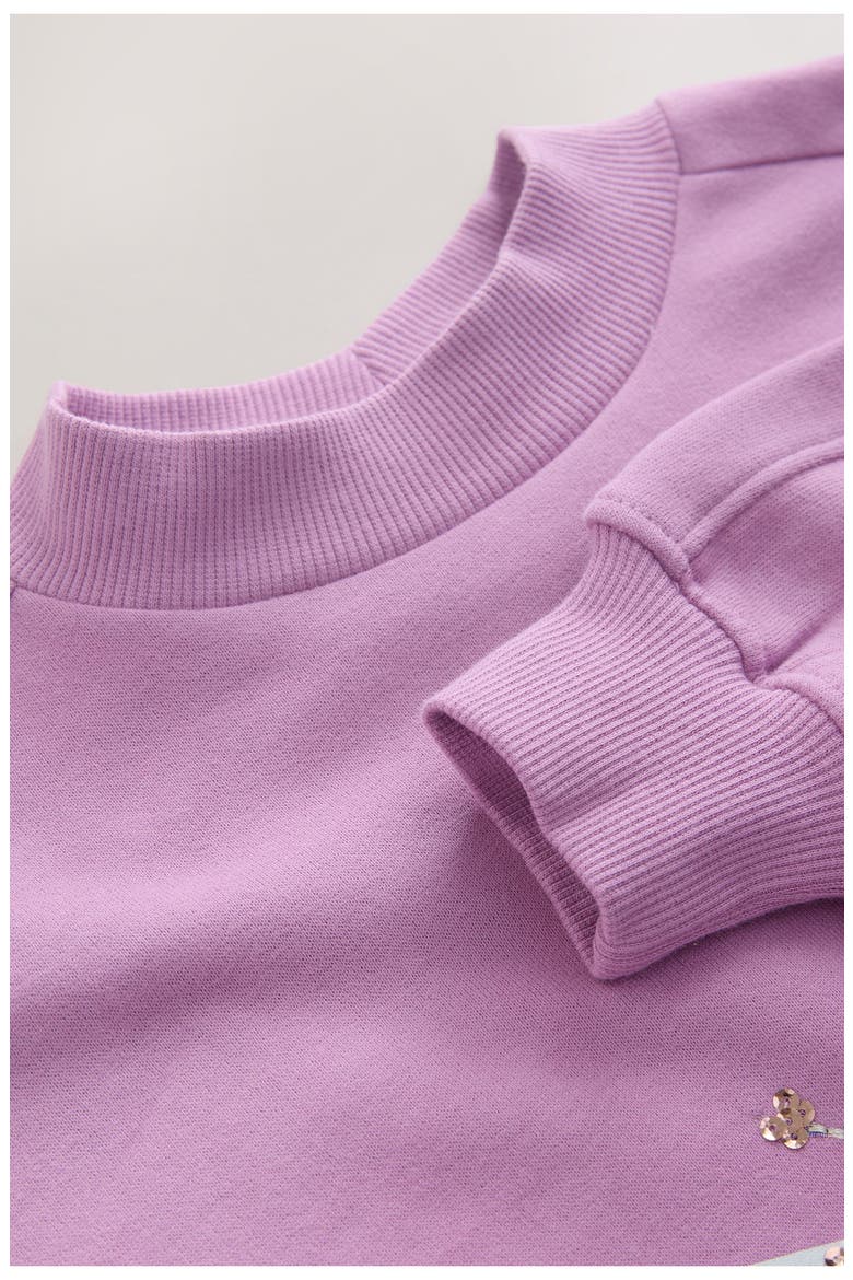 Kids' Sequin Embellished Butterfly Cotton Blend Sweatshirt, Alternate, color, PURPLE
