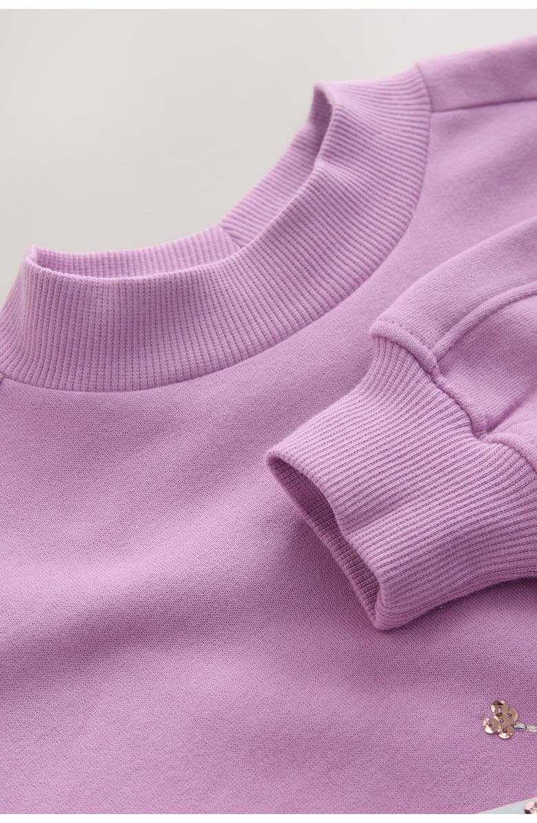 NEXT Kids' Sequin Embellished Butterfly Cotton Blend Sweatshirt, Alternate, color, Purple