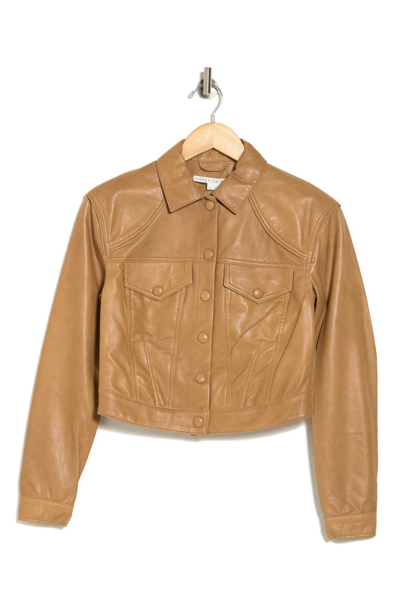 Veronica Beard Leather Dottie Jacket, Alternate, color, 