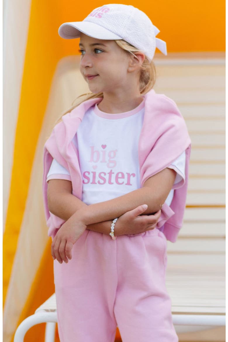 Big Sister T-Shirt, Alternate, color, White/Pink