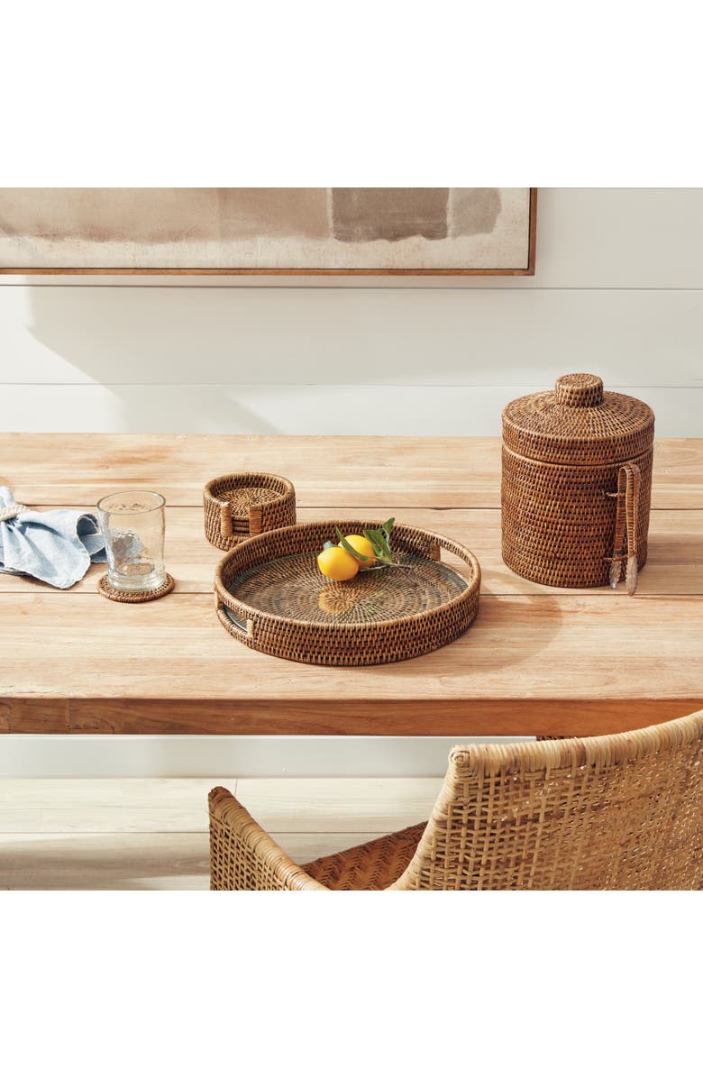Napa Home & Garden Burma Rattan Serving Tray, Brown, Alternate, color, Brown