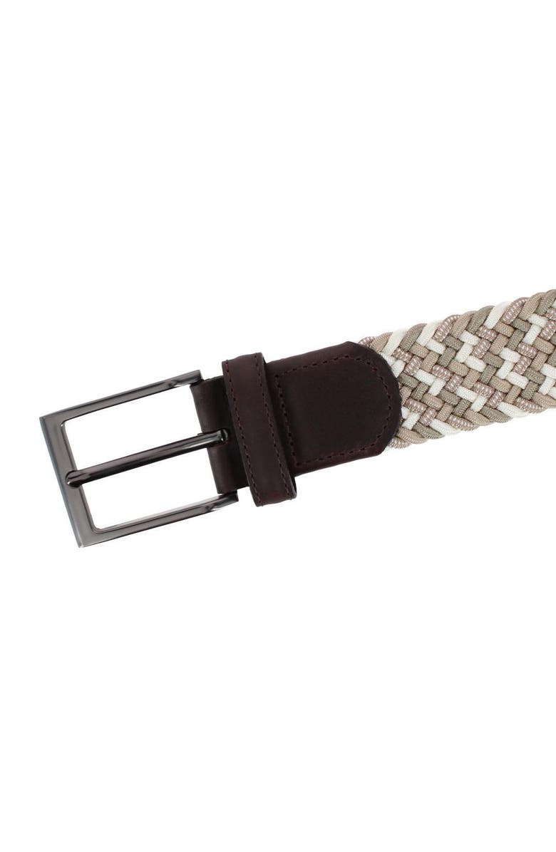 Trafalgar Edward 35mm European Weave Golf Braided Belt, Alternate, color, Khaki