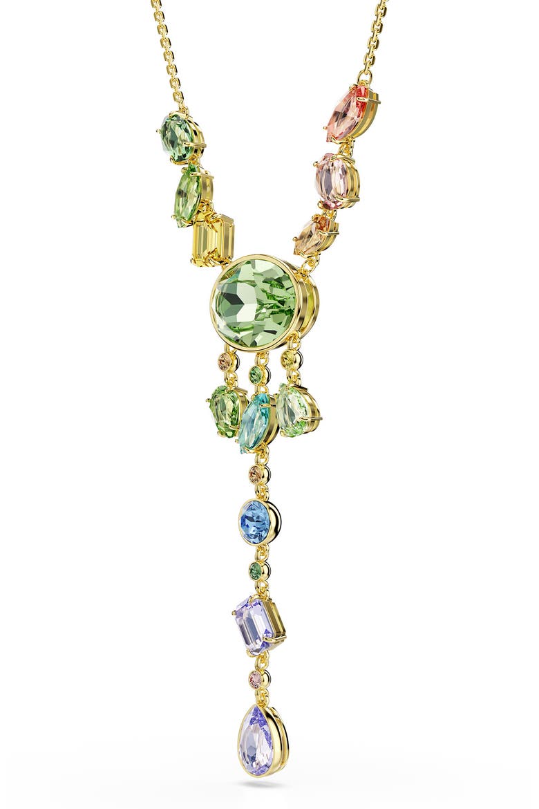 Gema Crystal Y-Necklace, Alternate, color, GOLD/ MULTI