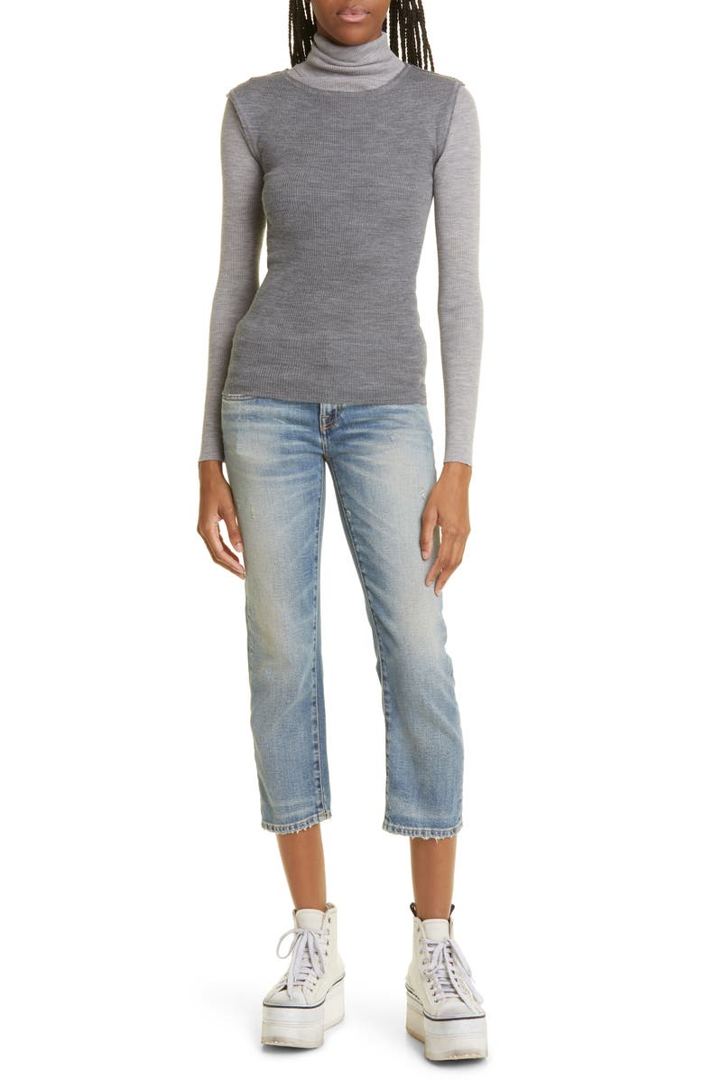 R13 Boy Straight Crop Jeans, Alternate, color,