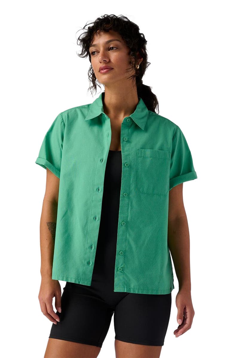 Backcountry Cotton Button-Up - Women's, Main, color, Winter Green