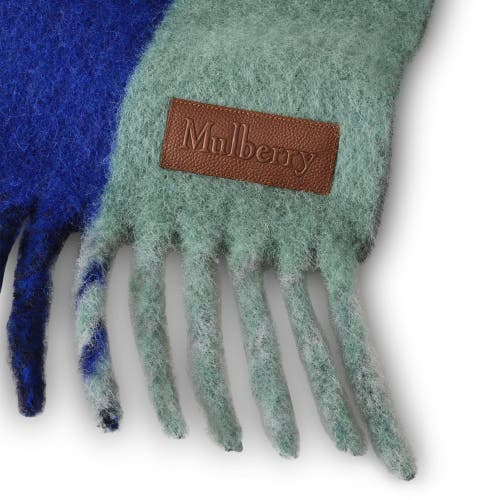 Mulberry Colour Block Textured Scarf In Multi