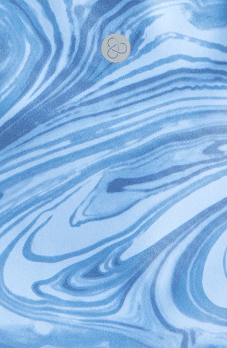 Zella Girl Kids' Reversible Tie Front Two-Piece Swimsuit, Alternate, color, Blue Azure Rhythmic Swirl