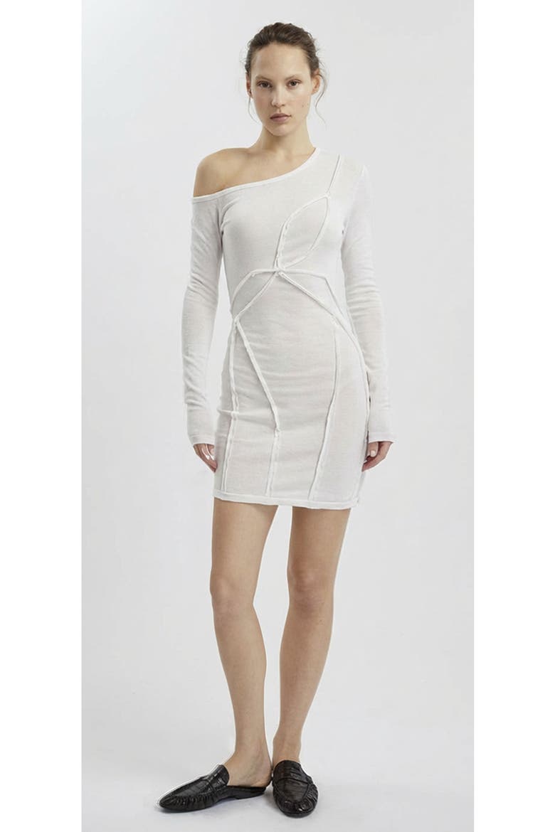 Pepper Mini Dress Off Shoulder, Main, color, WHITE