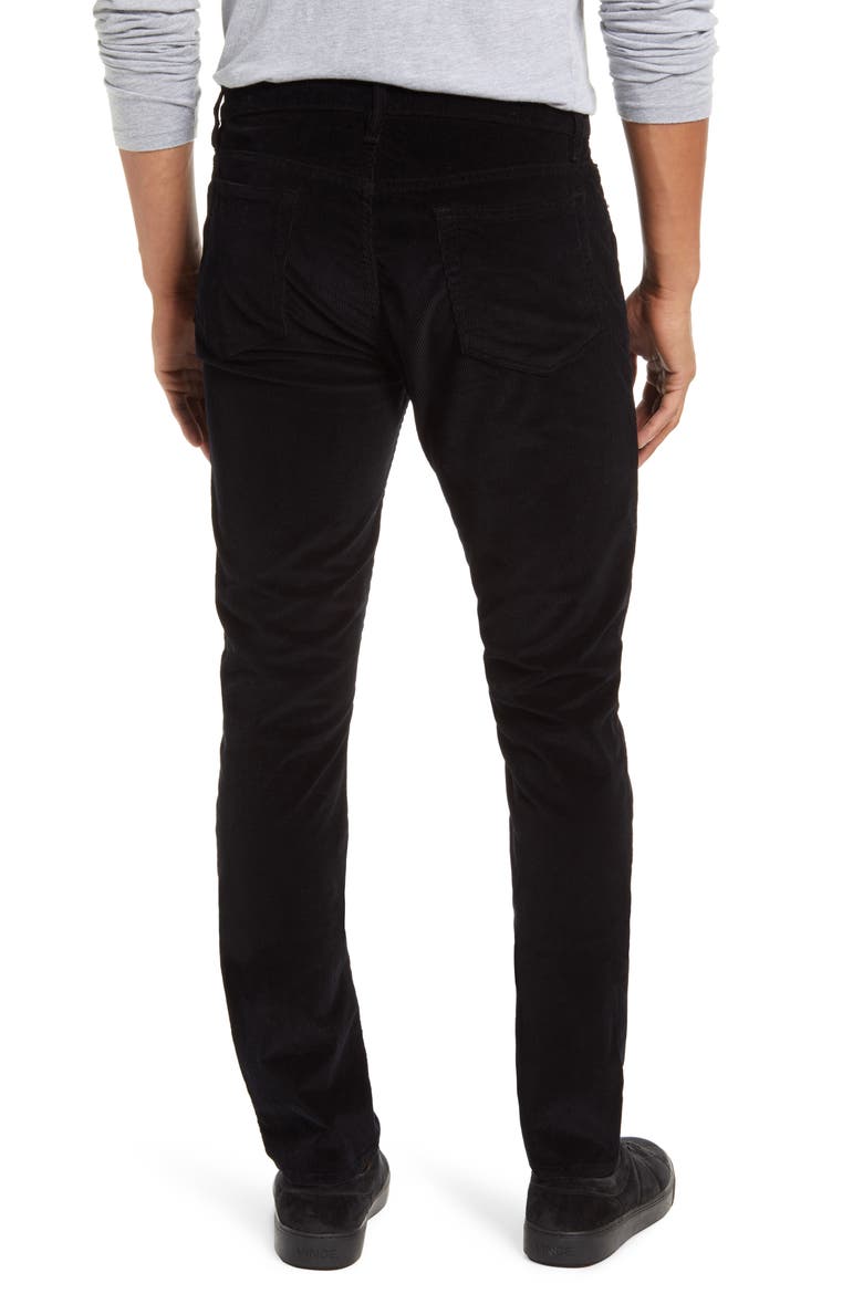 L'Homme Corduroy Slim Jeans, Alternate, color, NOIR
