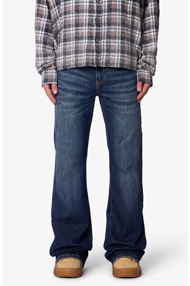 Super Flare Jeans, Main, color, DEEP BLUE