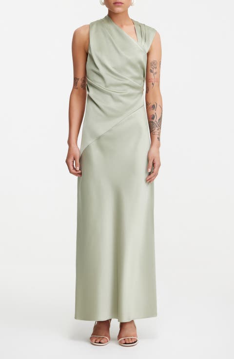 Becca Panelled Satin Maxi Dress