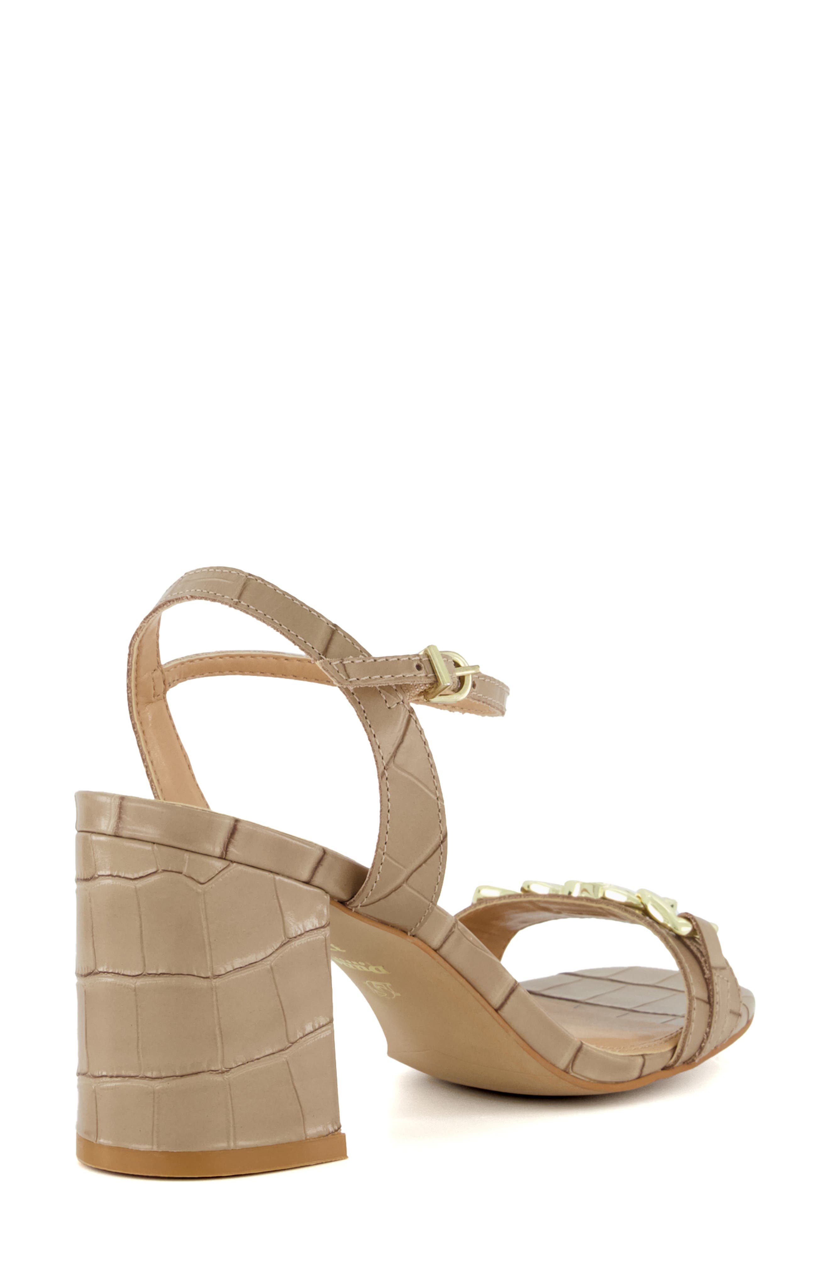 Dune London Manual Ankle Strap Sandal, Alternate, color, Taupe