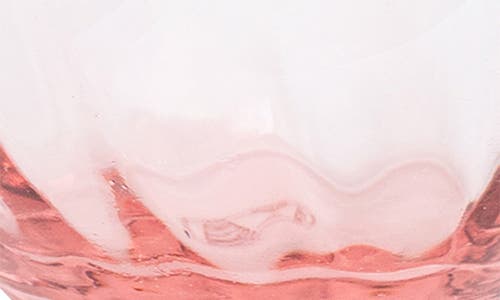 Vietri Hibiscus Fluted Glass Vase In Pink