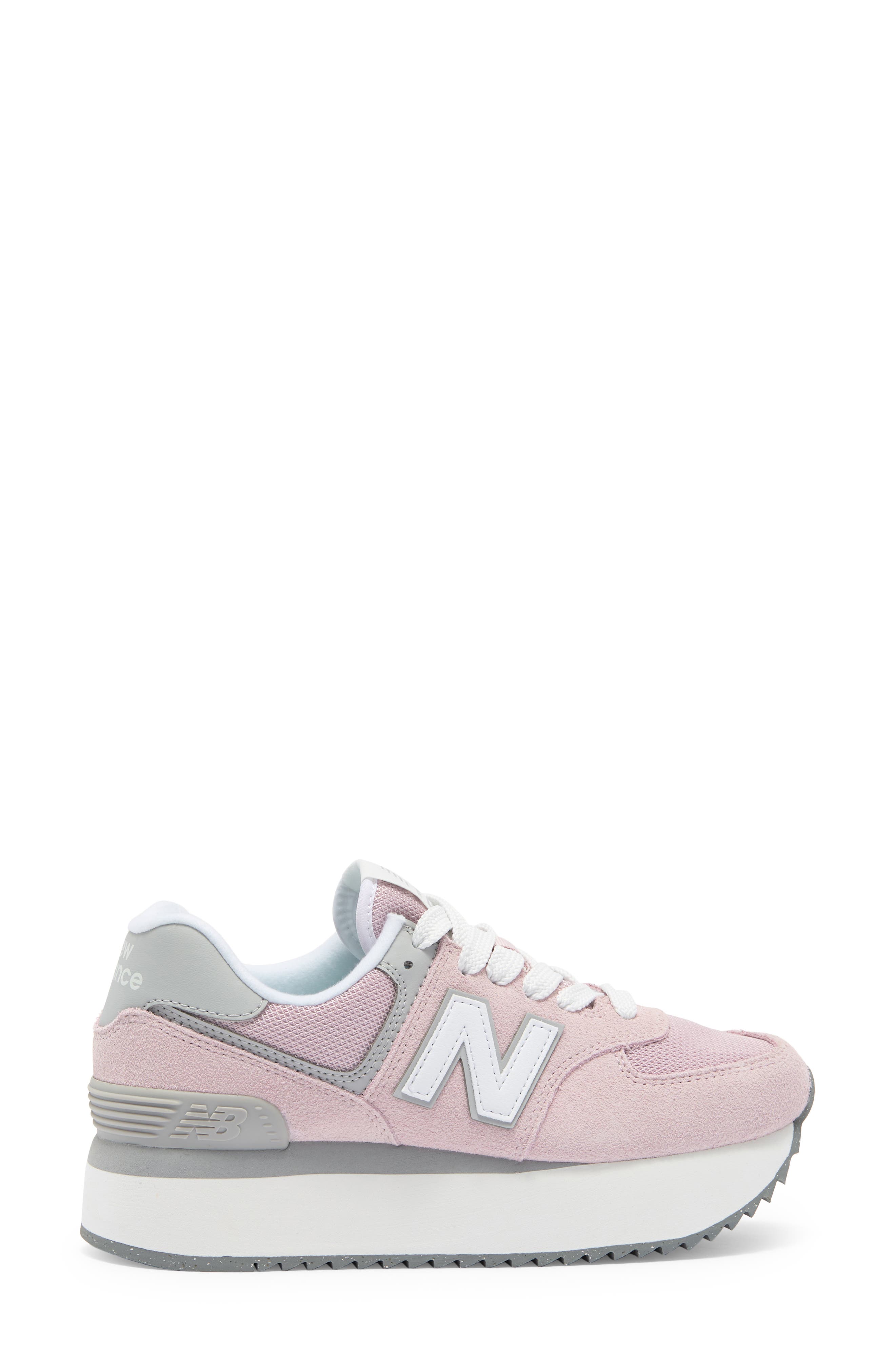 574 Sneaker, Alternate, color, STONE PINK/ RAIN CLOUD