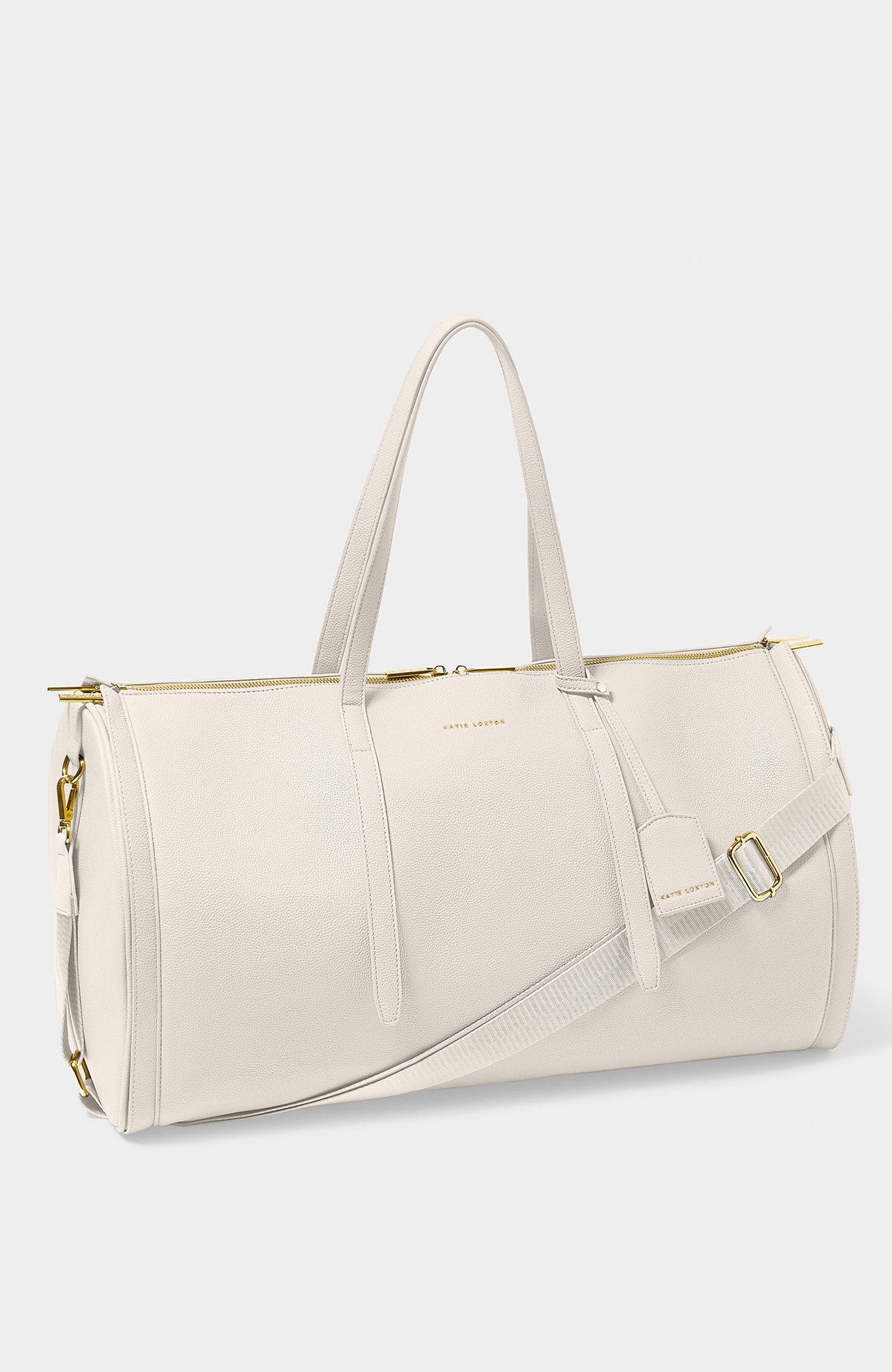 Katie Loxton Fold Out Garment Weekend bag, Alternate, color, Off White