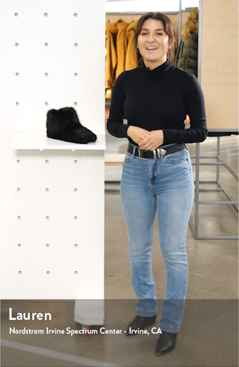 Amary Faux Fur Slipper Bootie, sales video thumbnail