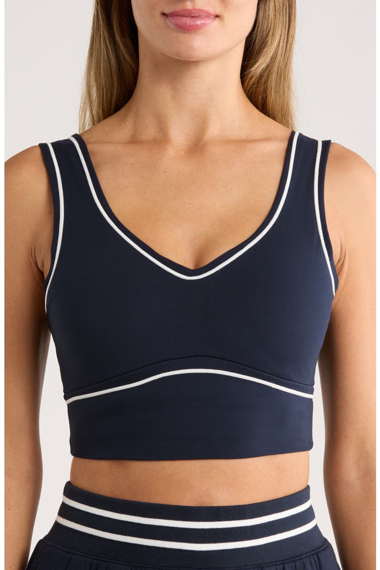 Interlock Sports Bra, Main, color, TRUE NAVY/ WHITE