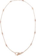 BY ADINA EDEN Rose Gold Mini Bezel Lobster Clasp Link Chain Necklace