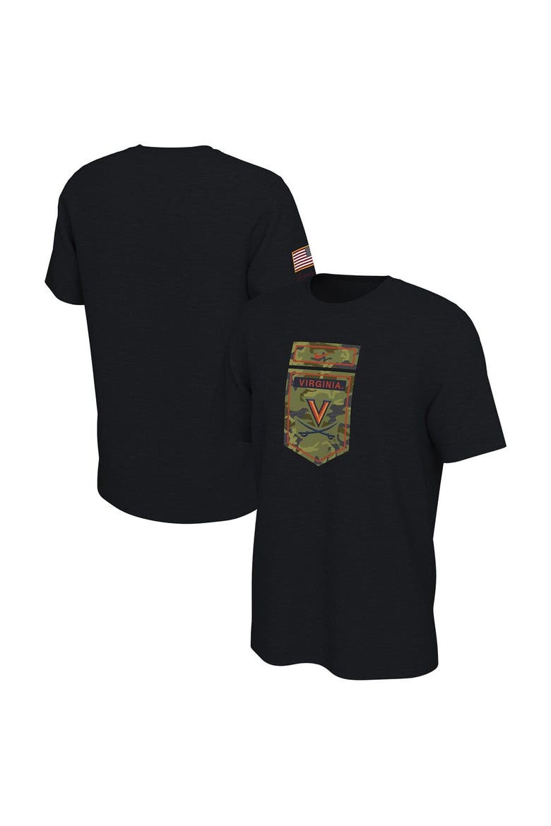 Men's Nike Black Virginia Cavaliers Veterans Camo T-Shirt, Main, color, Black
