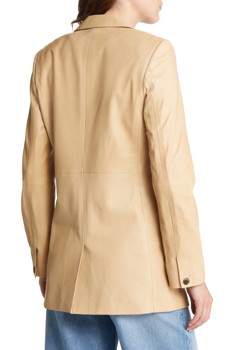 ICONS Charles Leather Blazer, Alternate, color, BEIGE