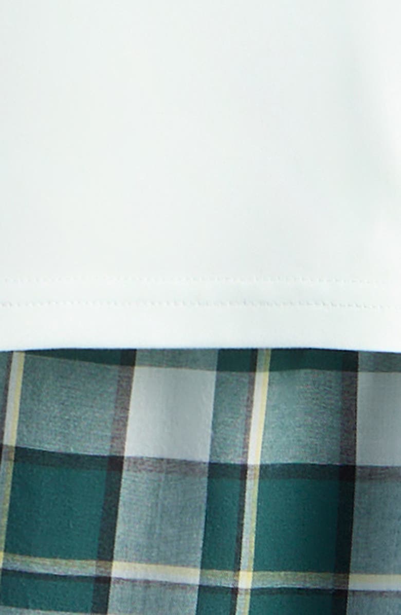 Nordstrom Kids' Pajama T-Shirt & Shorts Set, Alternate, color, Morning Mist Plaid