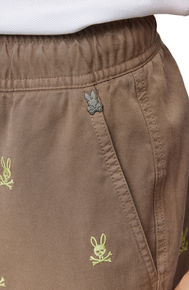 Psycho Bunny Kids' Guilford Embroidered Elastic Waist Chino Shorts, Alternate, color, 