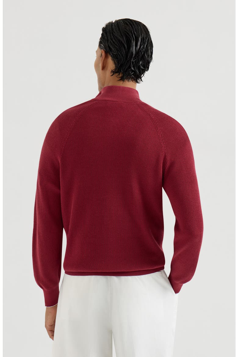 Cotton sweater, Alternate, color, Red