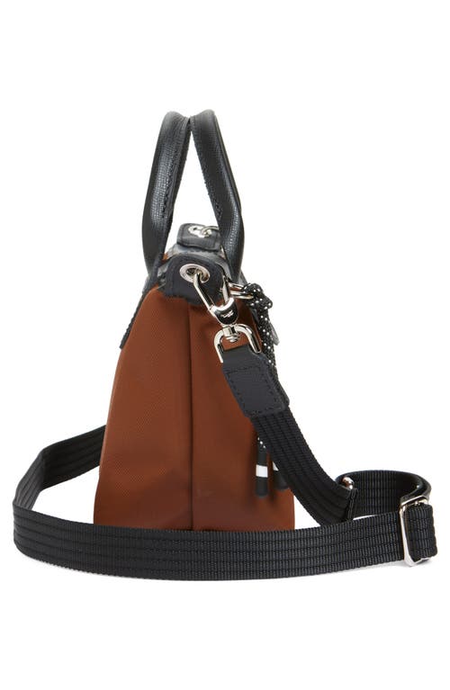 Longchamp Extra Small Le Pliage Energy Recycled Canvas Top Handle Bag In Brown
