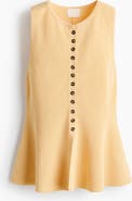 H&M Rib-knit Peplum Waistcoat