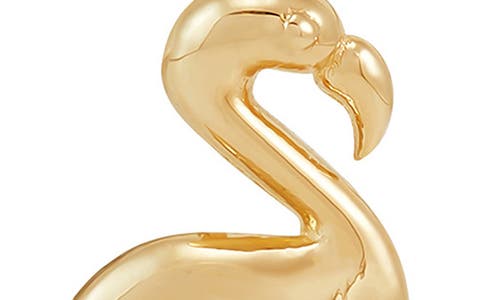 Frankie & Zoe Flamingo Stud Earrings In Gold