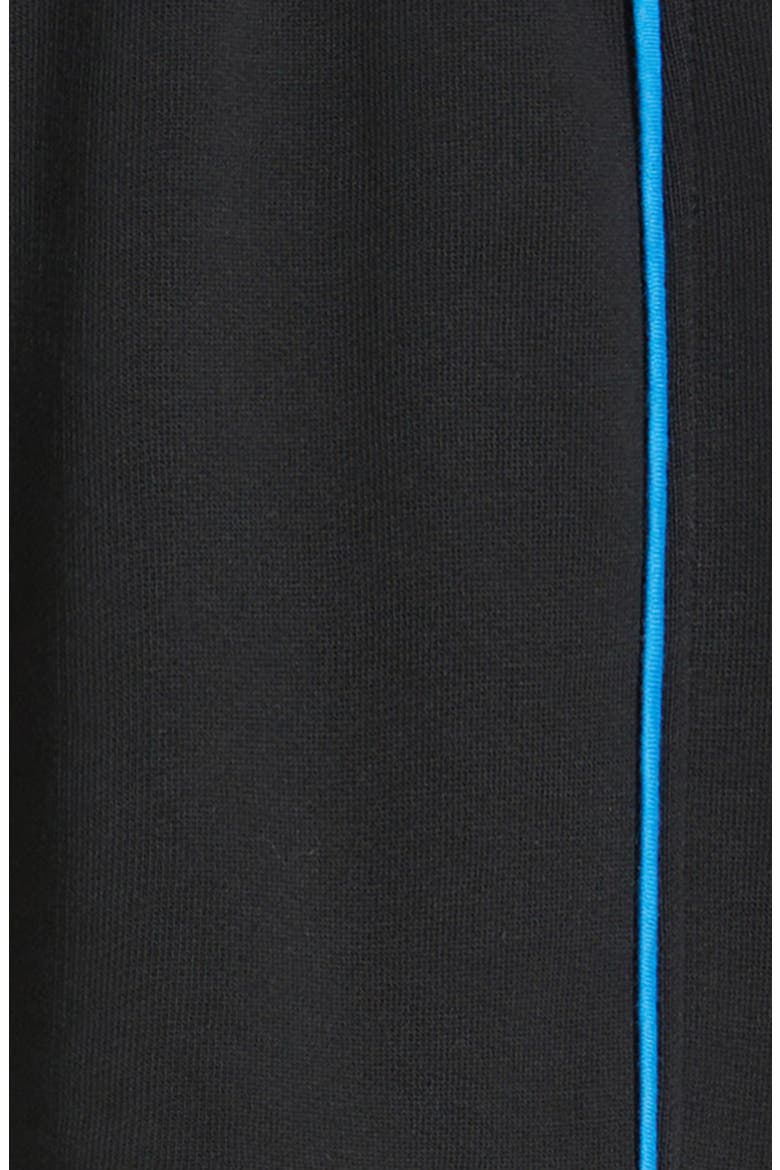 Kids' Piped Organic Cotton Sweat Shorts, Alternate, color, BLACK