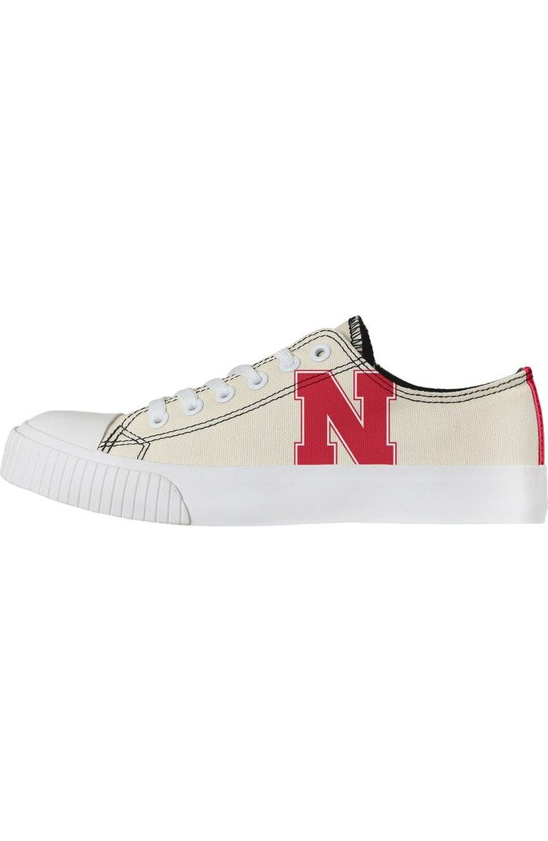 FOCO Women's FOCO Cream Nebraska Huskers Low Top Canvas Shoes, Main, color,