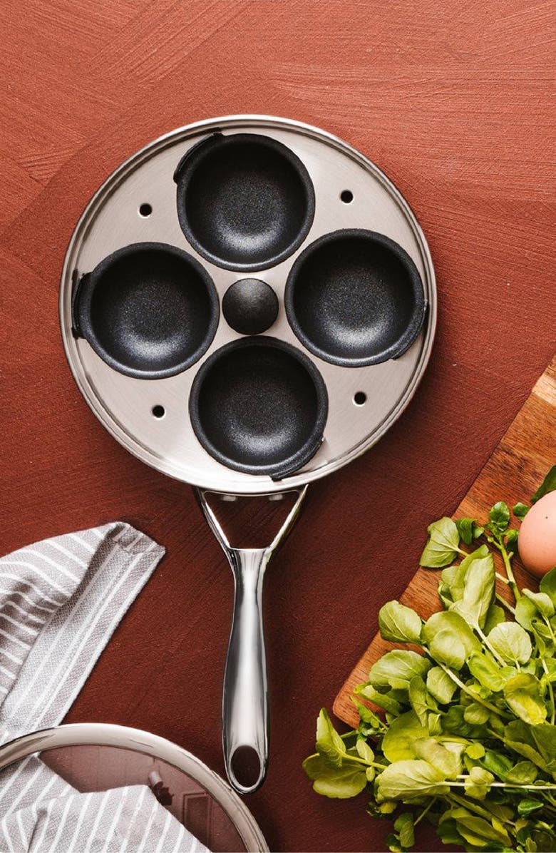 Cuisine::pro<sup>®</sup> iD3<sup>®</sup> 4-Egg Poacher with Lid 1.5qt, Alternate, color, Black