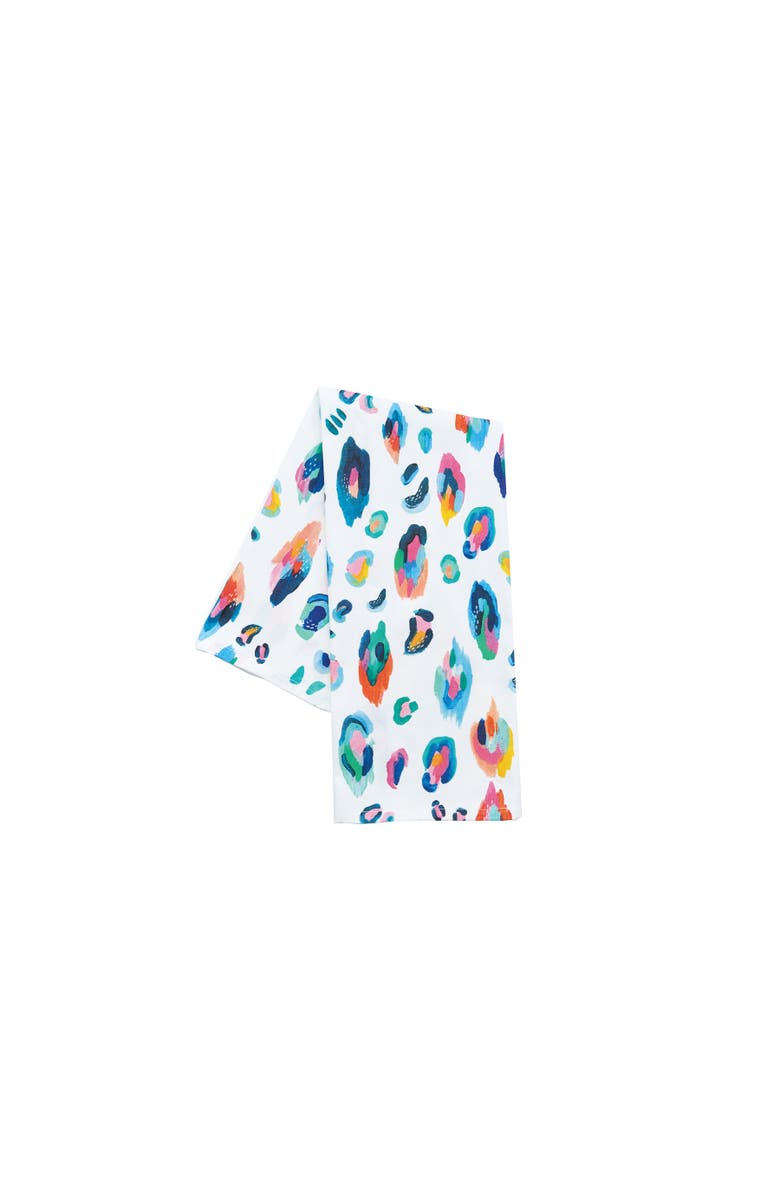 carol & frank Bright Leopard Towel, Alternate, color, White